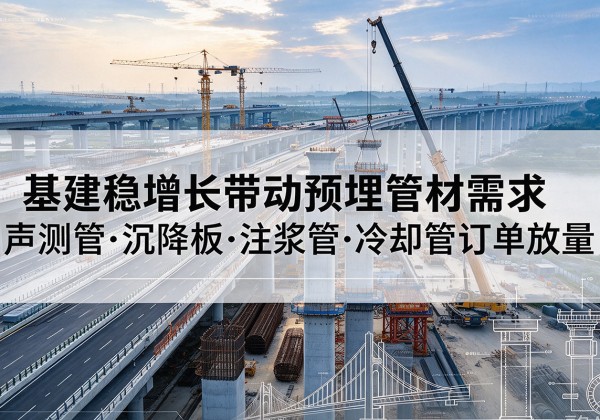 罗源基建稳增长带动预埋监测管材需求，声测管、沉降板、注浆管订单持续放量